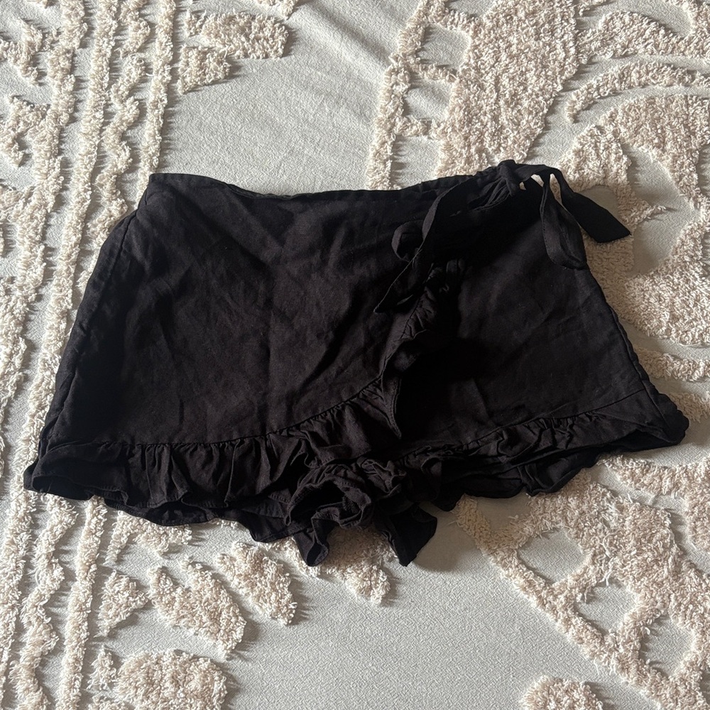 Black Ruffle Skort